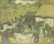 Vincent Van Gogh, Thatched Cottages in jorgus (nn04)